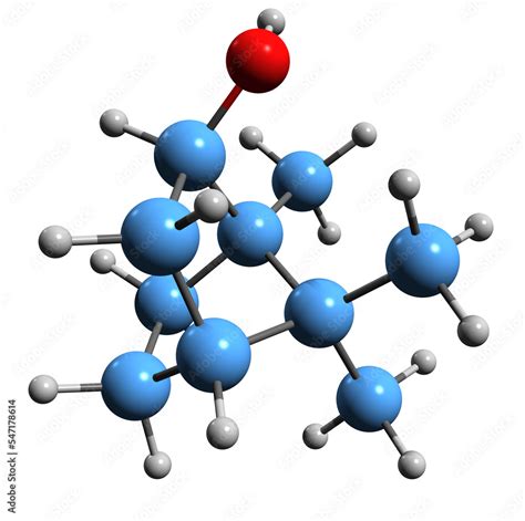 3D image of Isoborneol skeletal formula - molecular chemical structure ...