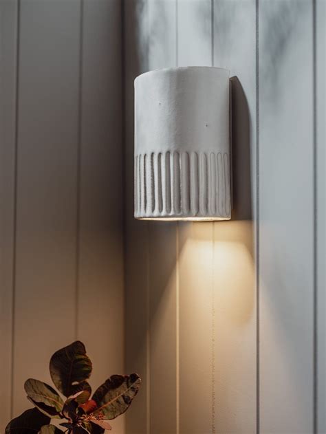 Exterior Dawn Short Ceramic Wall Light — We Ponder Ceramic Wall Lights Ceramic Light Cool