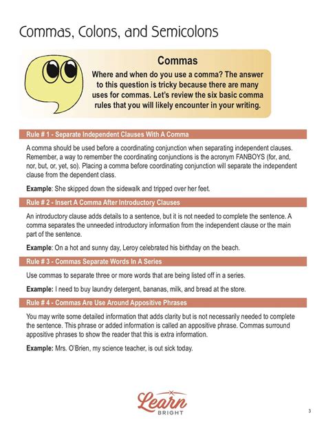 5 Examples Of Semicolons Printable Templates Free