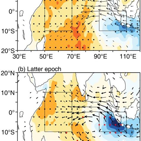 Composite Sst Shaded °c And 850 Hpa Wind Vectors Ms Anomalies