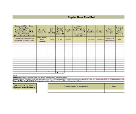 15 Free Rent Roll Templates Word Excel Fomats Reef Recovery