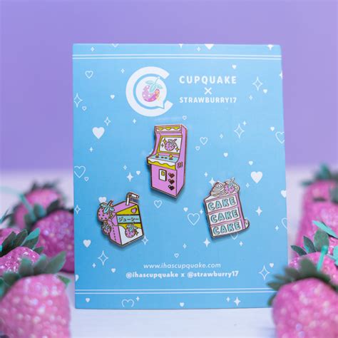 Cupquake X Strawburry17 Pin Set Ihascupquake