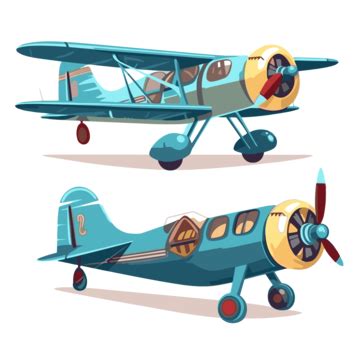 Aircraft Clipart Two Small Planes From Set Of Vintage Adobe Illustrator