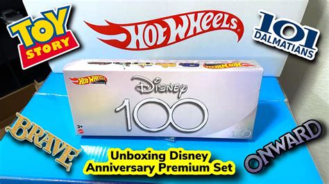 Unboxing Hot Wheels Premium Disney Anniversary Set Youtube