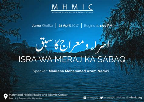 Juma Khutba Isra Wa Meraj Ka Sabaq By Maulana Mohammed Azam Nadwi At