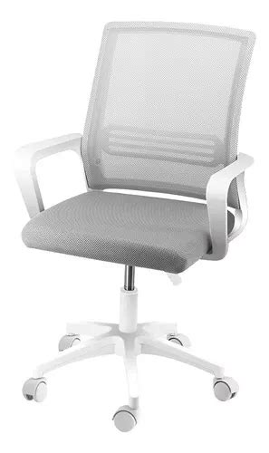 Silla Oficina Ergon Mica Ejecutiva Giratoria De Escritorio Moderna Gris