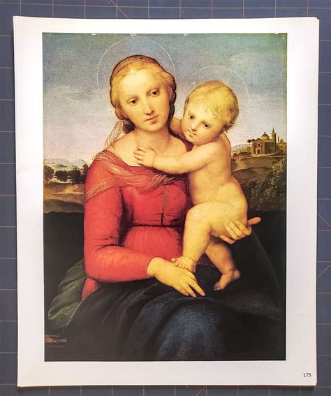 The Small Cowper Madonna By Raphael Book Plate 16th Century Etsy