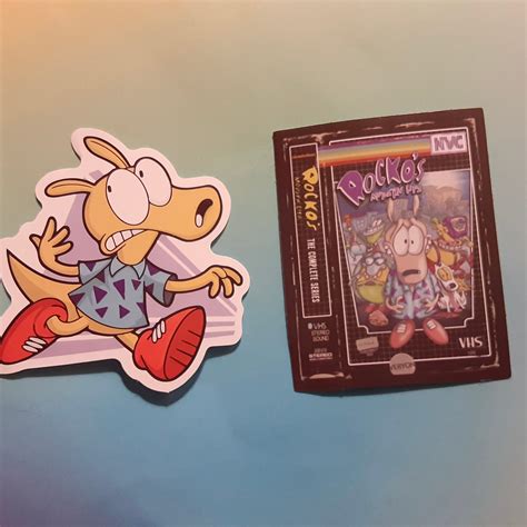 2 Rockos Modern Life Stickers 90s Nickelodeon Vhs Tape Etsy