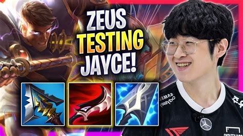 Zeus Testing Jayce In Korea Soloq T Zeus Plays Jayce Top Vs Rumble