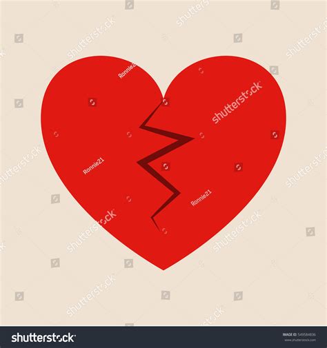 Broken Heart Vector Illustration Stock Vector Royalty Free 549584836 Shutterstock