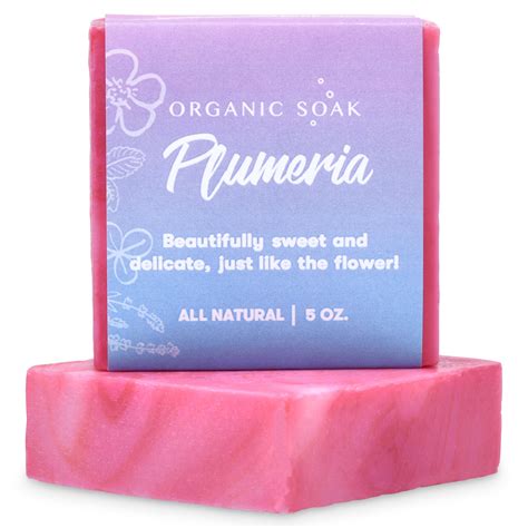 Organic Soak Plumeria All Natural Bar Soap