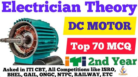 Electrician Theory 2nd Year MCQ DC Motor Top 70 MCQ Electrician Exam