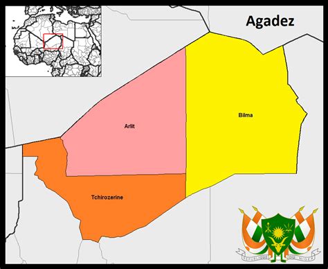 Carte de la de la région d Agadez