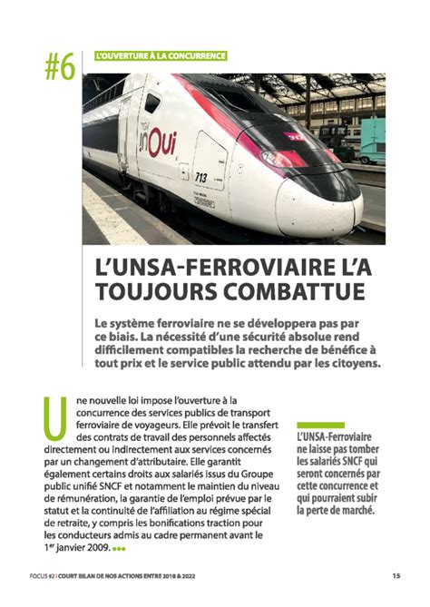 Ouverture à La Concurrence Unsa Ferroviaire