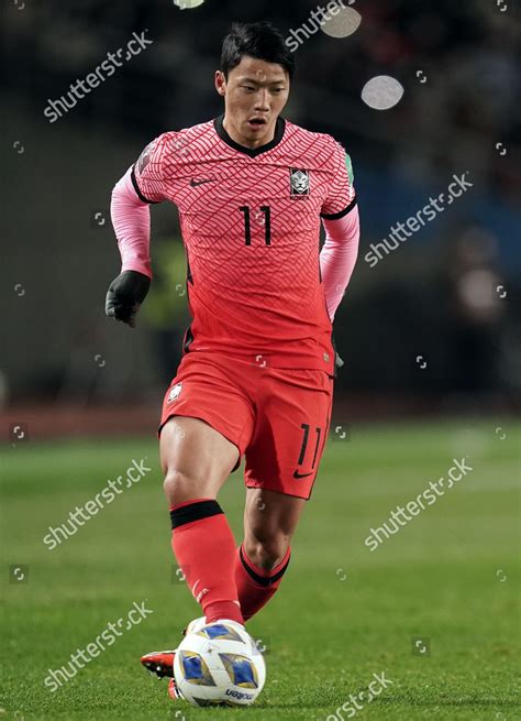 Hwang Heechan South Korea Passes Ball Editorial Stock Photo Stock