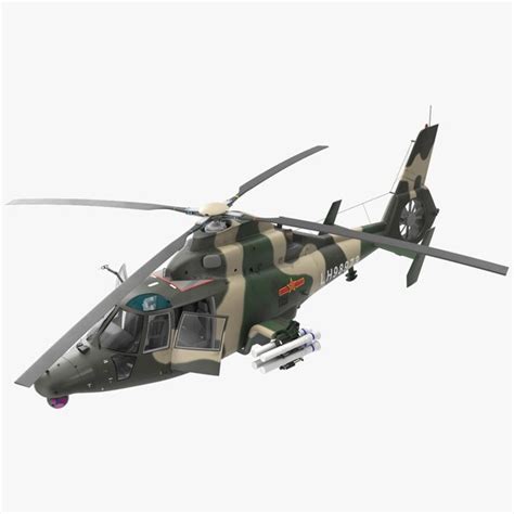 Modelo 3d Harbin Z 9wz Militar Con Misiles Equipados Turbosquid 2185663