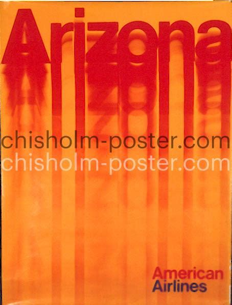 Arizona American Airlines 2 Original Vintage Poster Chisholm