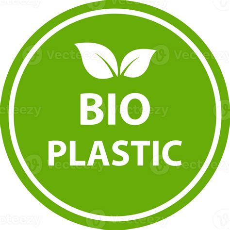 Biodegradable Plastic Icon Plant Eco Friendly Compostable Material