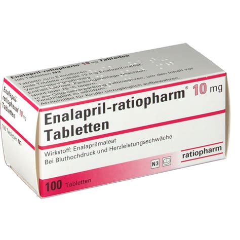 Enalapril Ratiopharm 10 Mg Tabletten Shop