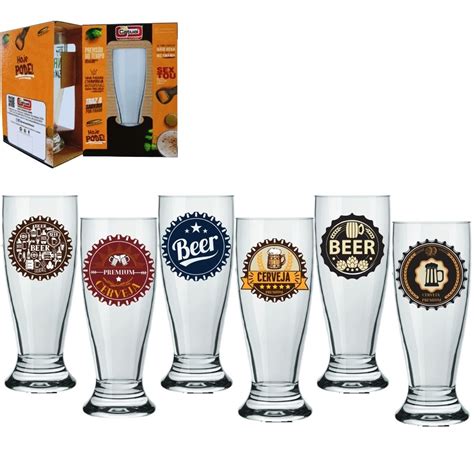 Copo Munich Pilsen Cerveja Chopp Ml Estampas Sortidas