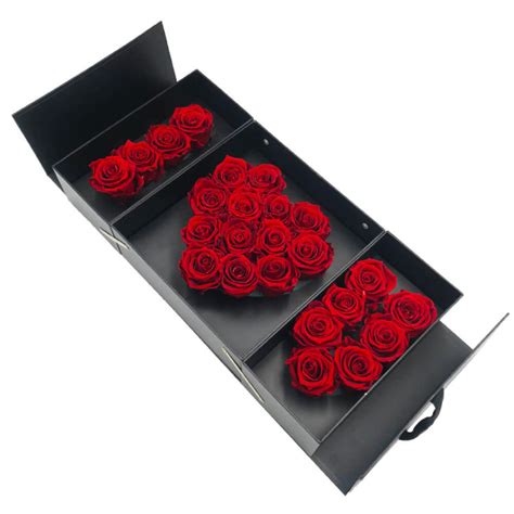 Caja Redonda De Rosas Preservadas Provocateur Roses