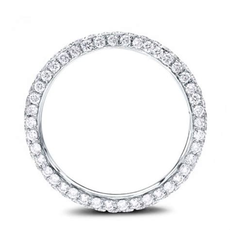 Row Micro Pav Diamond Eternity Band Mm Adiamor In Platinum