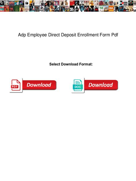 Fillable Online Adp Employee Direct Deposit Enrollment Form Pdf Adp