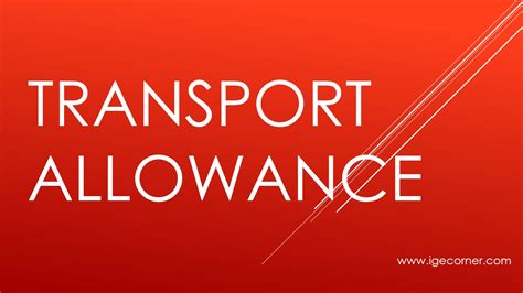 Transport Allowance During Lockdown Period For Government Employees