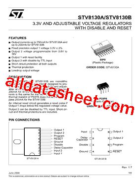 STV8130B Datasheet PDF STMicroelectronics