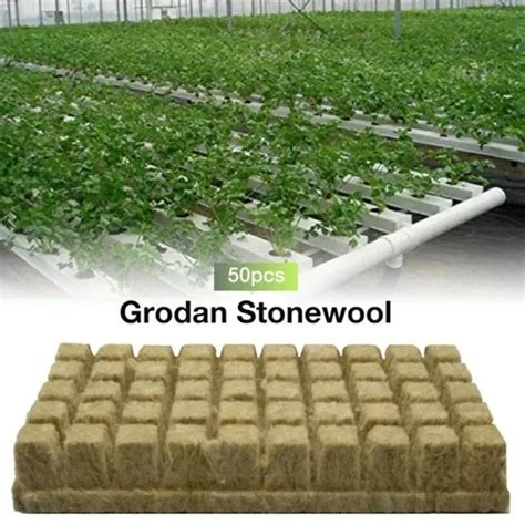 50pcs 25x25x25mm Stonewool Hydroponic Grow Media Cubes Plant Cubes