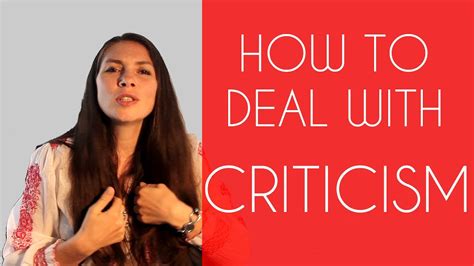 How To Deal With Criticism Towards You Youtube