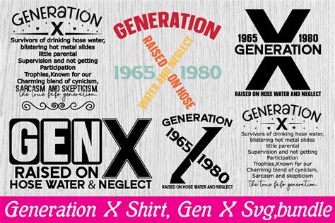 Generation X Shirt Gen X Png Svg Bundle Graphic By Digital Design Shop Bd · Creative Fabrica