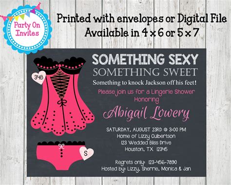 Lingerie Shower Invitation Bridal Lingerie By Partyoninvites