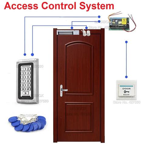 125khz Waterproof Door Access Control System Set Magnetic Lock 280kg Switch Power Supply