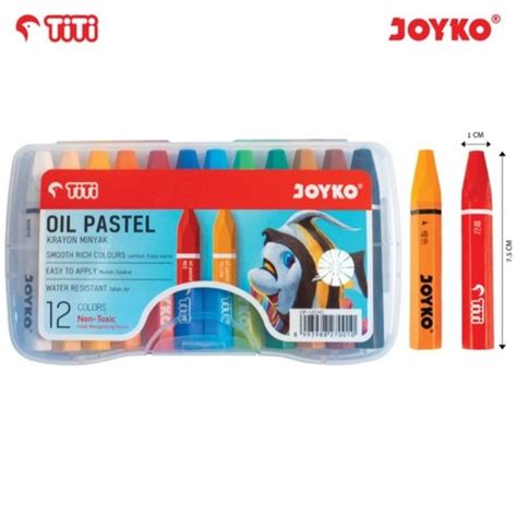 Jual Crayon Joyko Oil Pastel 12 Warna Krayon Titi Joyko 12 Warna Di