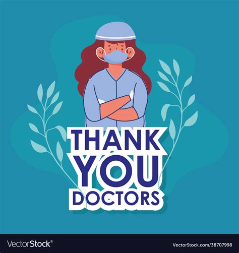 Thank You Doctor Royalty Free Vector Image Vectorstock