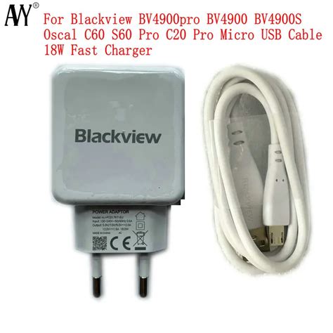 Adaptador De Energia Para Blackview Eu Travel Plug Charger Cabo Micro