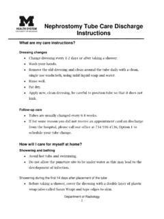 Nephrostomy Tube Care Discharge Instructions | Nephrostomy tube care ...