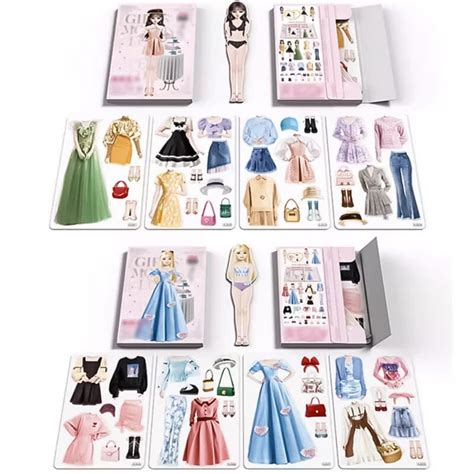 2024 New Magnetic Princess Dress Up Paper Doll Heyisail