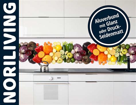 Fliesenspiegel Rückwand Alu Gemüse und Obst 557