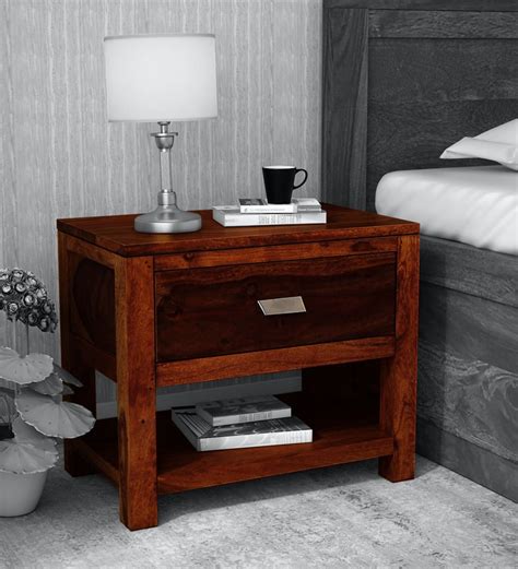 Buy Oriel Solid Wood Night Stand In Honey Oak Finish By Woodsworth