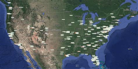 Map of ATCS deployments around the US | Download Scientific Diagram