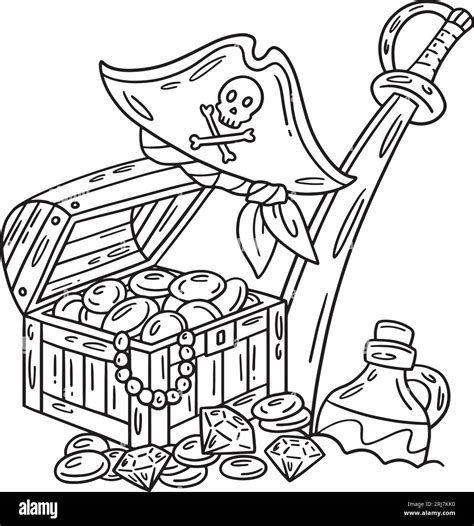 Pirate Treasure Coloring Pages