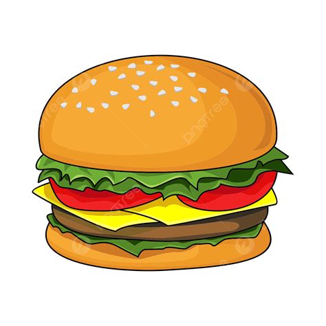 Burger Clipart Hd Png Burger Vector Burger Hamburger Food Png Image For Free Download