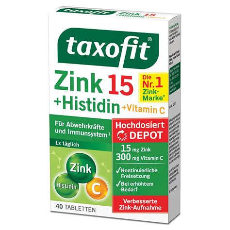 Taxofit Zink Histidin Vitamin C 40 St Shop Apotheke