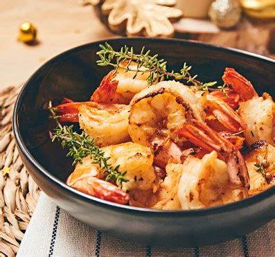 Recette de Poêlée de gambas au thym par SITRAM