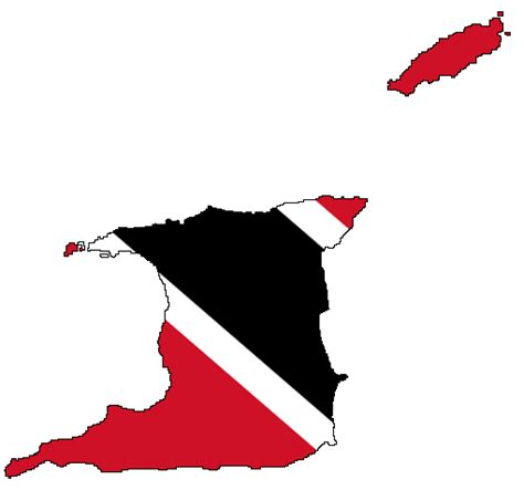 Trinidad And Tobago Flag Map - MapSof.net