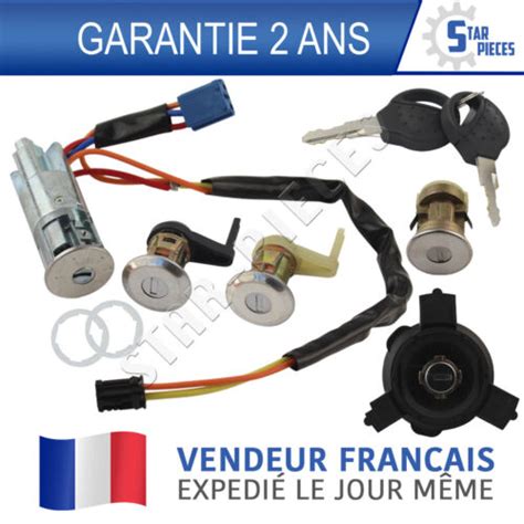 KIT SERRURE BARILLET NEIMAN ANTIVOL DIRECTION BOUCHON PEUGEOT 206