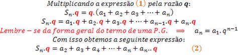 Soma De Uma P G Finita Soma Dos Termos De Uma P G Finita