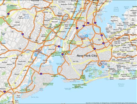 Map Of New York City GIS Geography